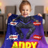Personalized Baby Blanket – Black Panther Superhero Style | Custom Name & Date | Gift for Baby Boy